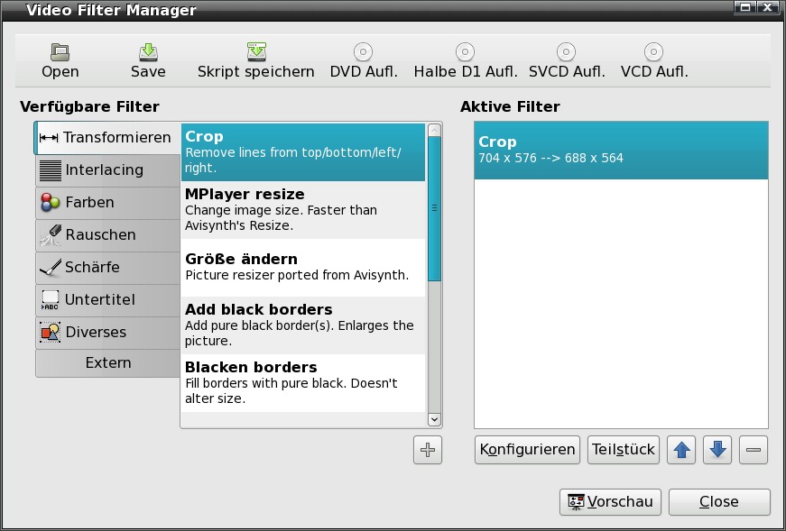 avidemux reverse filter